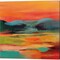 Flower Hill Sunset by Silvia Vassileva 14" x 14" Canvas Wall Art (Set of 2)